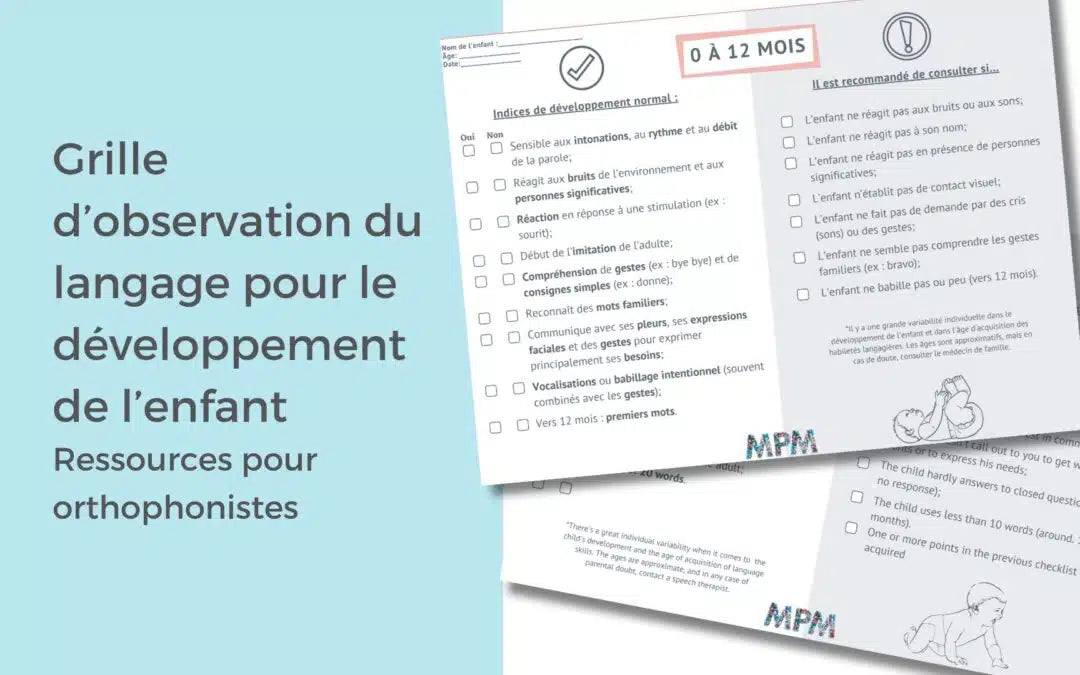 Language Observation Checklist How to use the language observation grid for child development ...