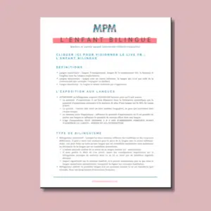 L'enfant bilingue, mythes et savoir quand intervenir consulter, référer