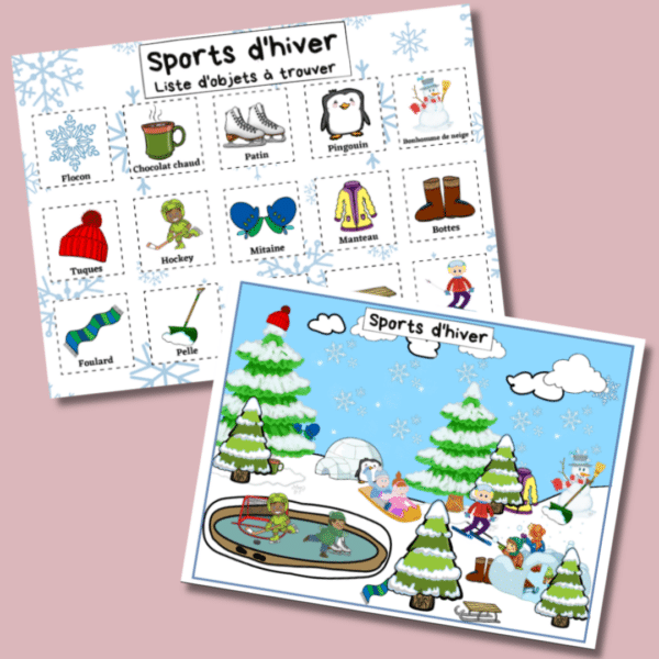 Search and Find Activity – Winter Theme